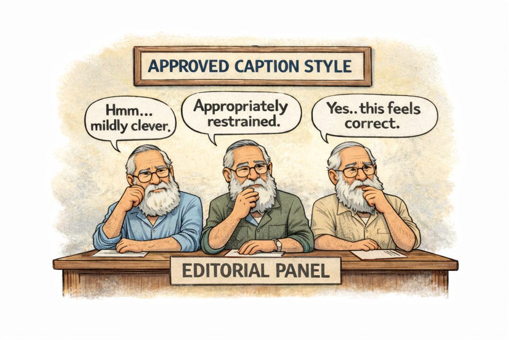 three old white men deciding what's funny to everyone